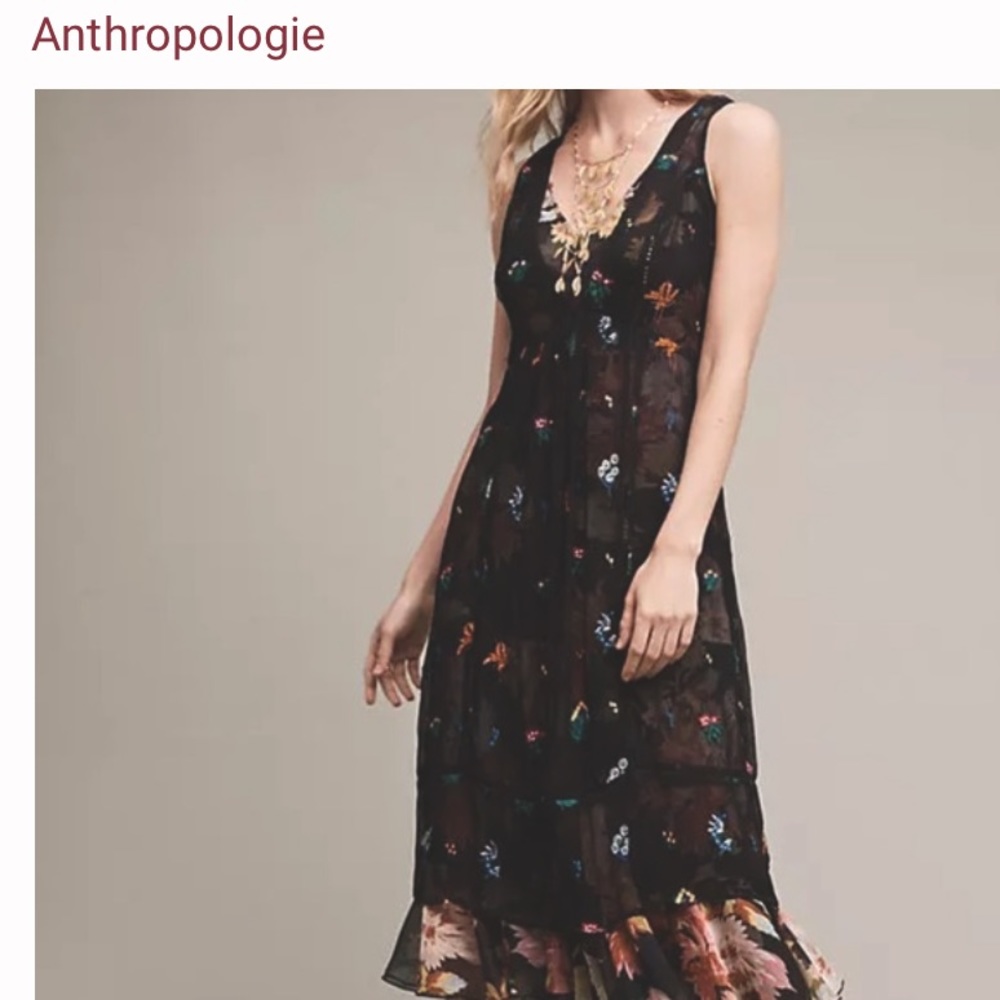 Anthropologie: Floreat Garden Stroll Midi Dress